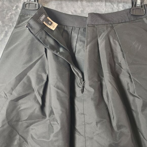 JCrew Womens Black 100% Silk Skirt Size 00 Style 32465 Formal Party Classic Goth - Picture 3 of 10